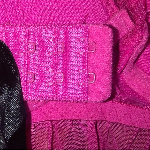 Tart noir intimate lingerie Babydoll Pink with black bow Med - Picture 4 of 7